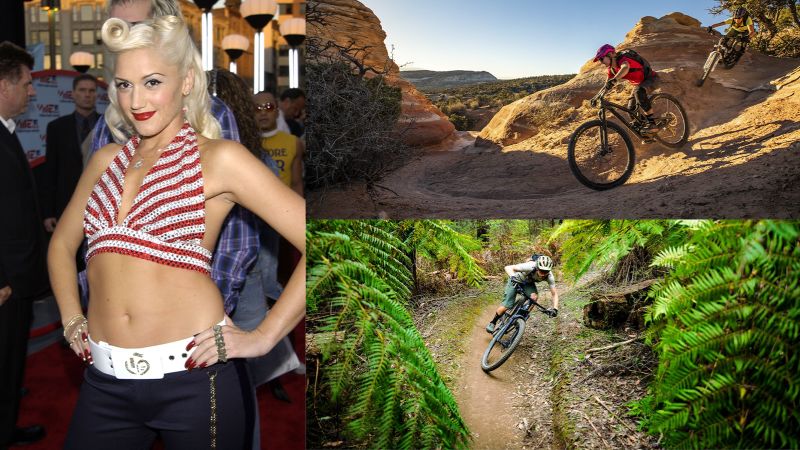 Gwen Stefani——mountain biking