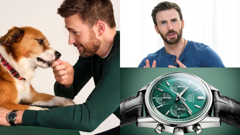 Chris Evans - Tag Heuer Calera Green Special Edition Chronograph