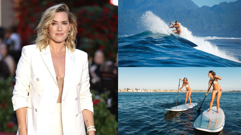 Kate Winslet——stand-up paddleboarding